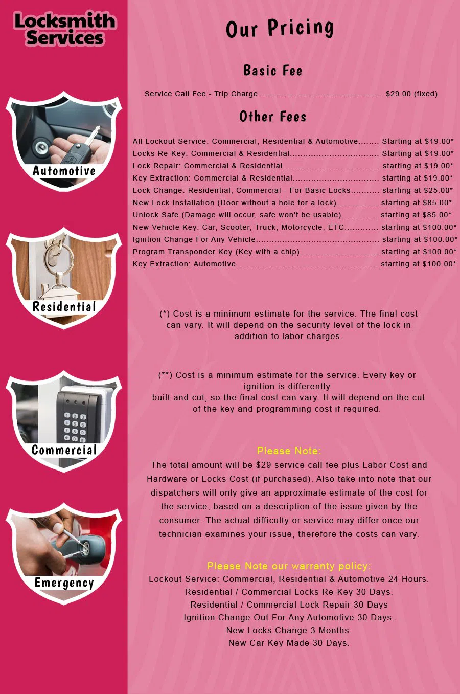 Mount Royal NJ Locksmith Store Mount Royal, NJ 856-213-2370 - price-list-c-18
